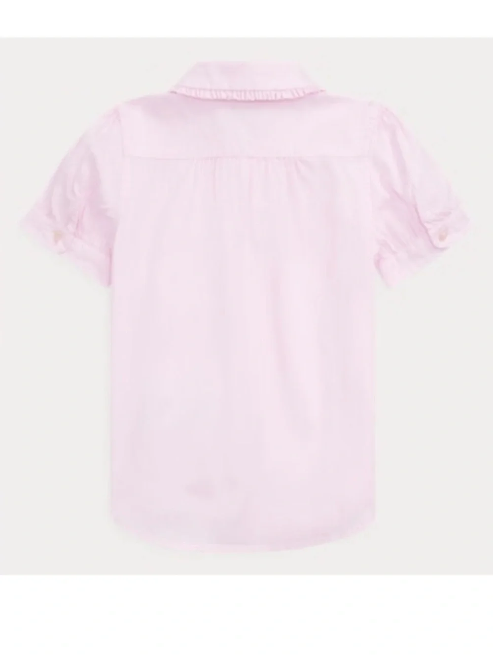 Ralph Lauren Oxford Pink Ruffle Collar Button-Down Shirt